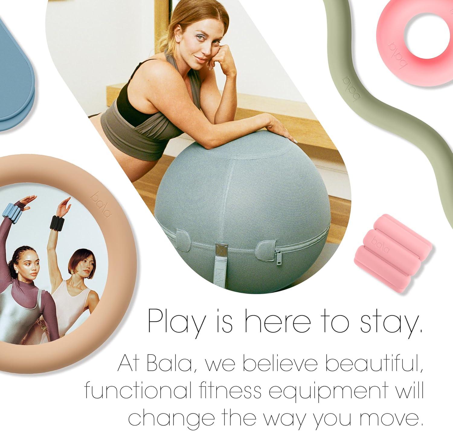 image:imageBala Balance Ball Exercise Ball Chair for Yoga Pilates Barre Core Strengthening amp Physical Therapy Womens Gym Equipment amp Workout AccessoriesBlush