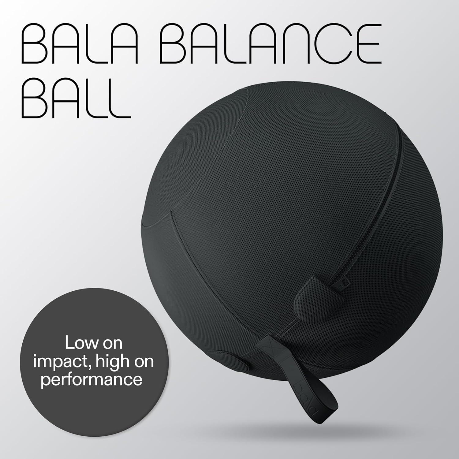 image:imageBala Balance Ball Exercise Ball Chair for Yoga Pilates Barre Core Strengthening amp Physical Therapy Womens Gym Equipment amp Workout AccessoriesCharcoal