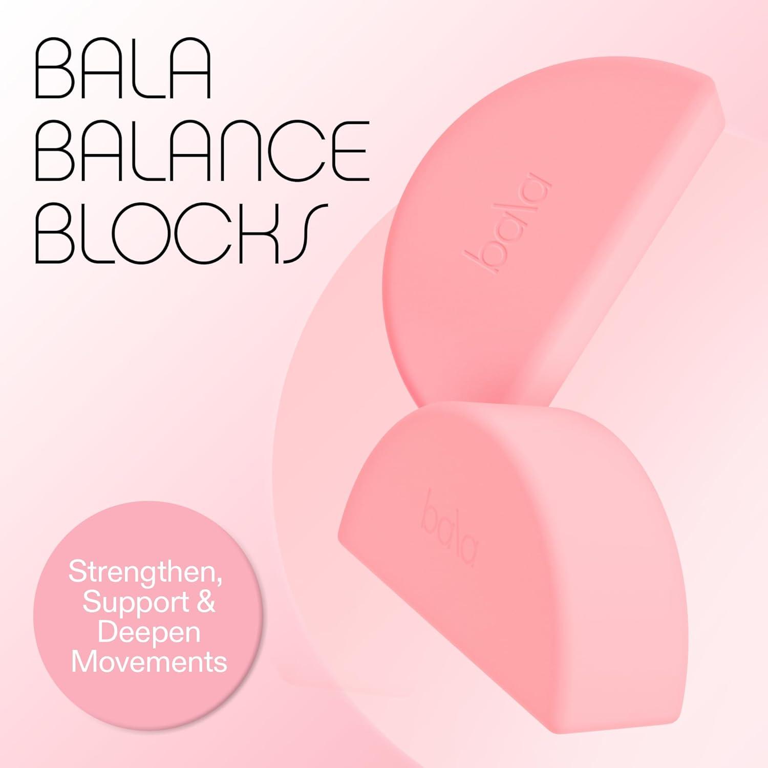 image:imageBala Balance Blocks 2 Pack Yoga Blocks for Working Out Sea SemiCircular Yoga Accessories for Stretching amp Exercise Yoga Equipment for Home Workout Yoga Block Essentials for Women amp MenBlush