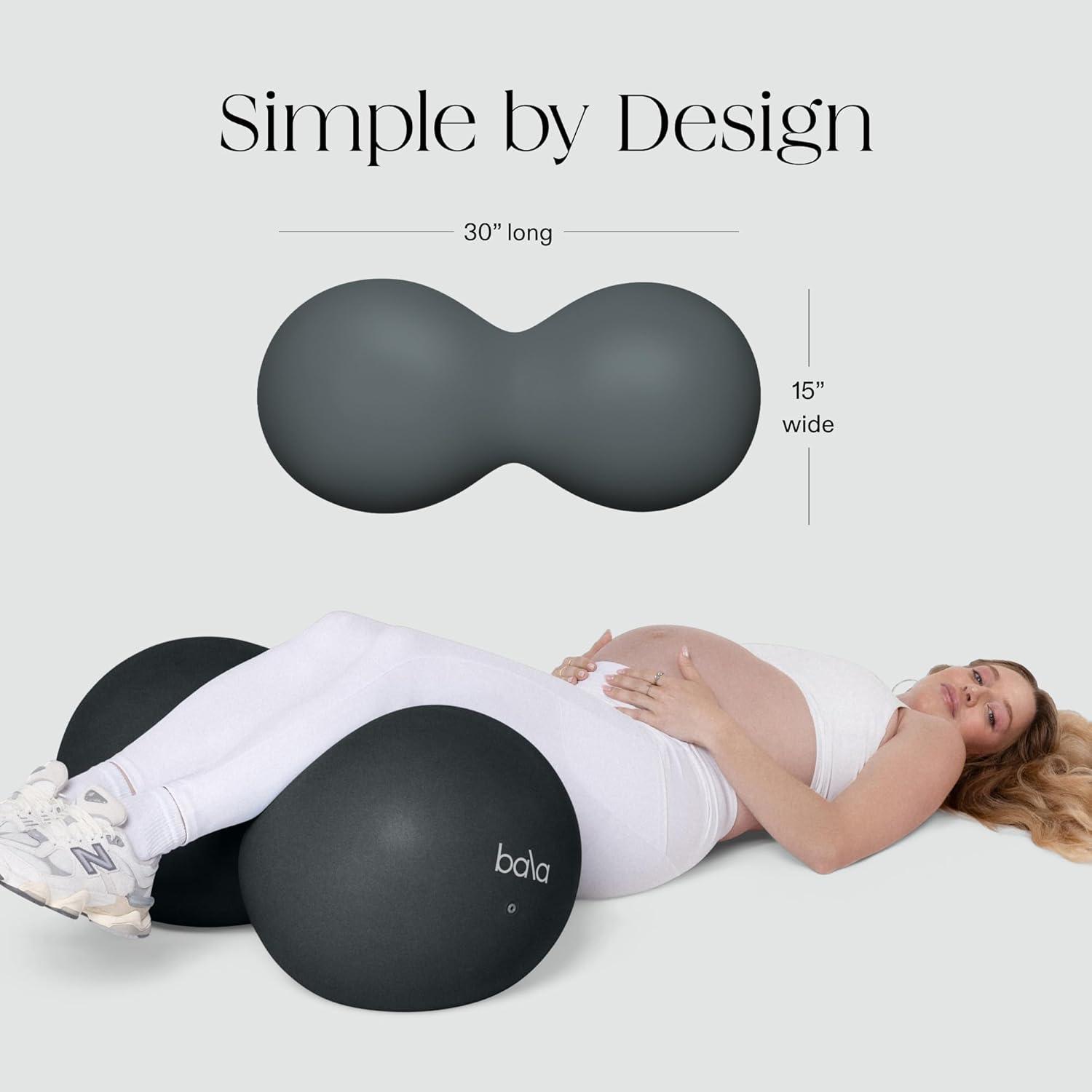 image:imageBala Birthday Peanut Peanut Shaped Yoga Ball for Pregnancy amp Birthing Womens Exercise Ball for Balance amp Mobility Gym Equipment amp Workout Accessories for Pilates amp Physical TherapyCharcoal