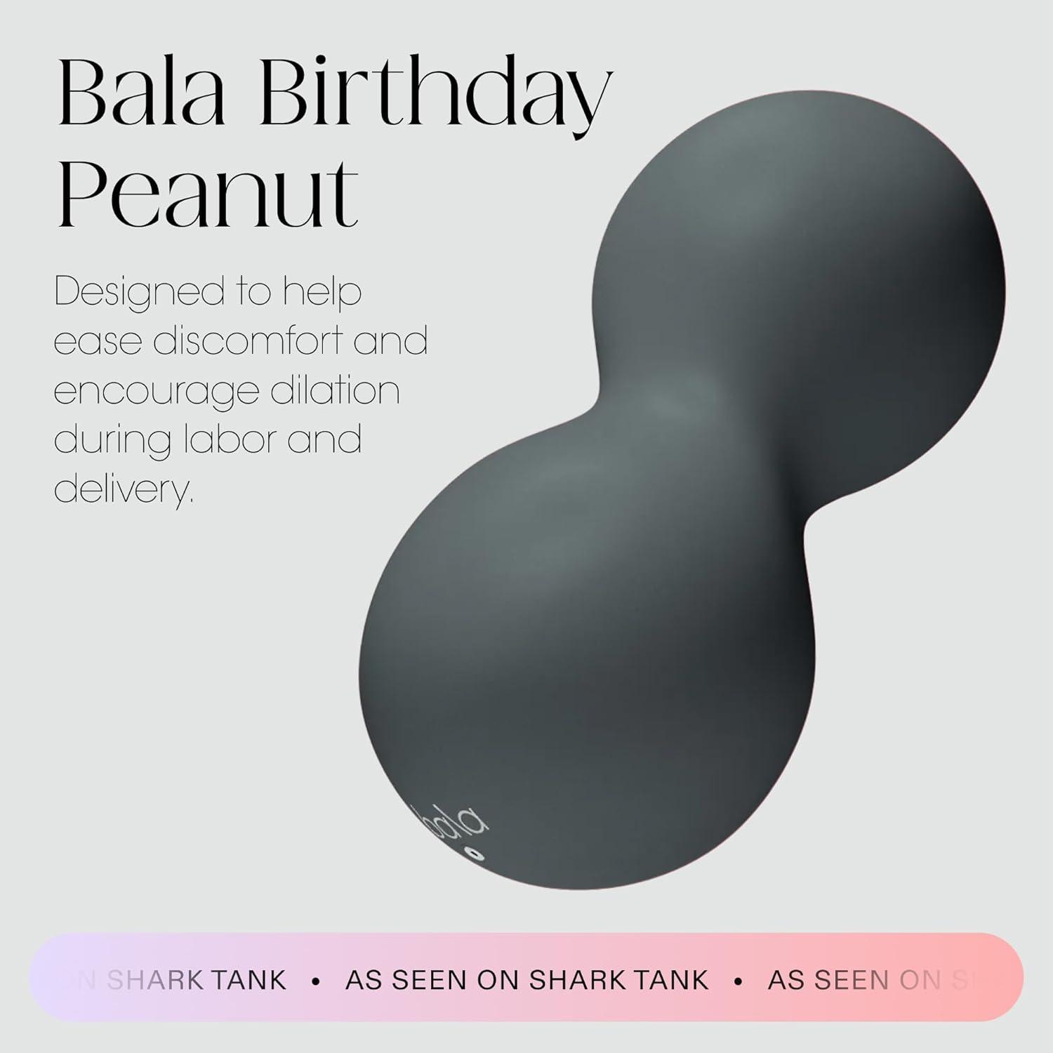 image:imageBala Birthday Peanut Peanut Shaped Yoga Ball for Pregnancy amp Birthing Womens Exercise Ball for Balance amp Mobility Gym Equipment amp Workout Accessories for Pilates amp Physical TherapyCharcoal
