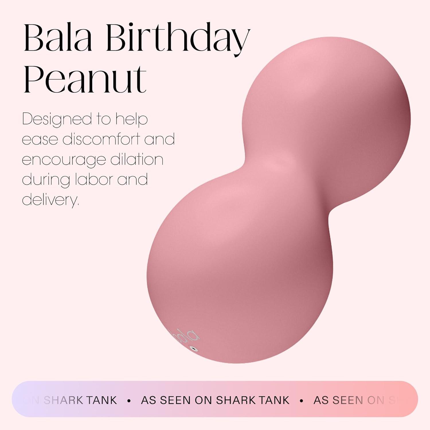 image:imageBala Birthday Peanut Peanut Shaped Yoga Ball for Pregnancy amp Birthing Womens Exercise Ball for Balance amp Mobility Gym Equipment amp Workout Accessories for Pilates amp Physical TherapyBlush