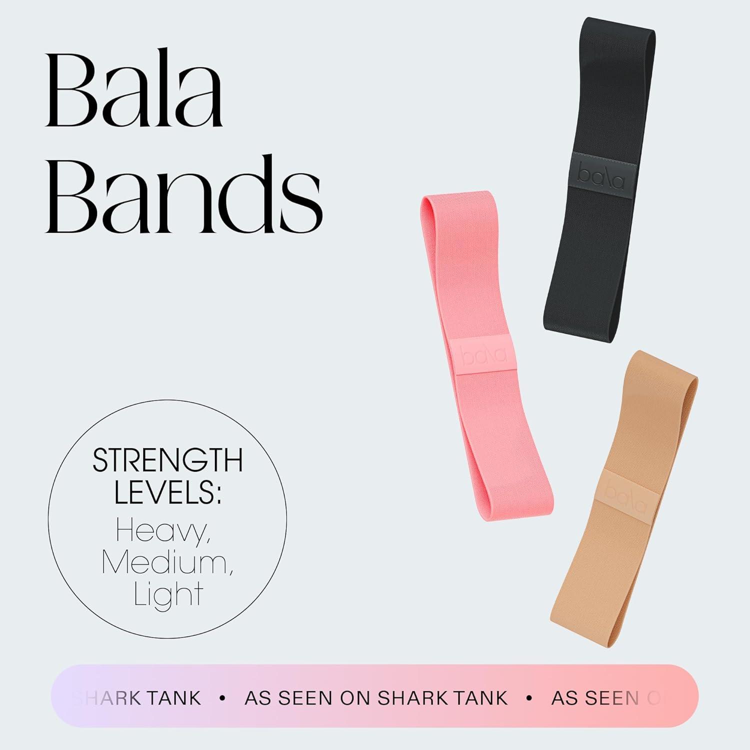 image:imageBala Booty Bands Resistance Bands for Women amp Men Elastic Exercise Bands for Working Out Wrist Ankle Legs amp Booty Bands Workout Resistance Bands for Yoga Pilates Strength TrainingBlush Charcoal Sand