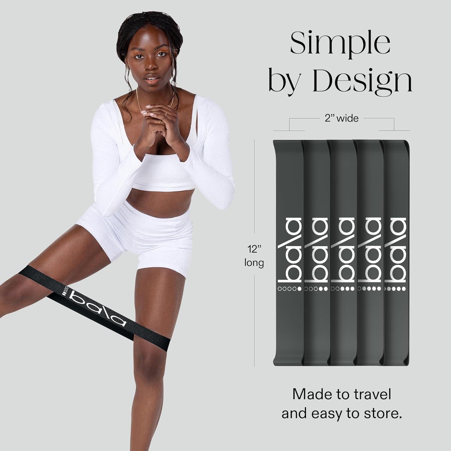 image:imageBala Booty Bands Resistance Bands for Women amp Men Elastic Exercise Bands for Working Out Wrist Ankle Legs amp Booty Bands Workout Resistance Bands for Yoga Pilates Strength TrainingCharcoal