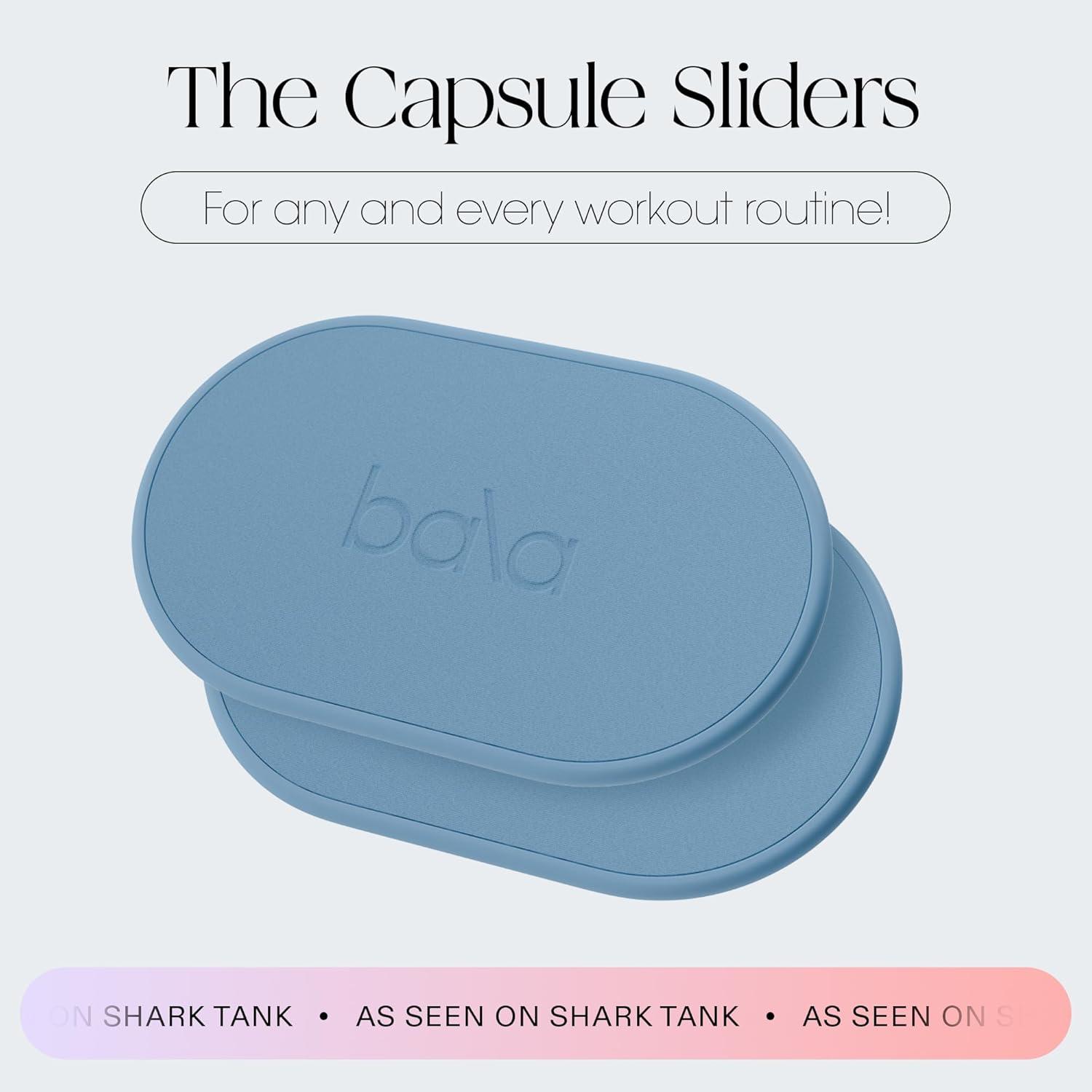 image:imageBala Capsule Sliders for Working Out Core Workout Sliders Floor Exercise Sliders amp Fitness Gliders for Squats Lunges amp Pushup Variations Strength Slides for Yoga Pilates amp AerobicsSea