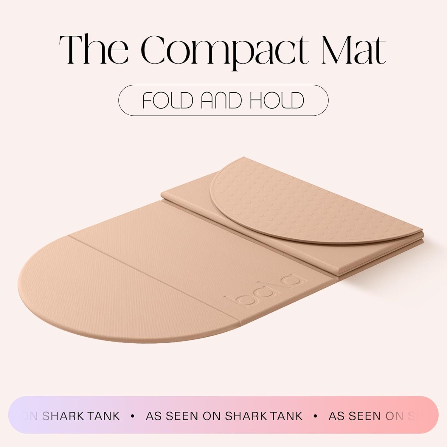 image:imageBala Compact Workout Mat for Gym 12MM Thick SlipResistant amp Sweat Absorbing Yoga Mat for Pilates Core Training amp Exercise Home Fitness Essentials for Women amp Men TravelFriendlySand