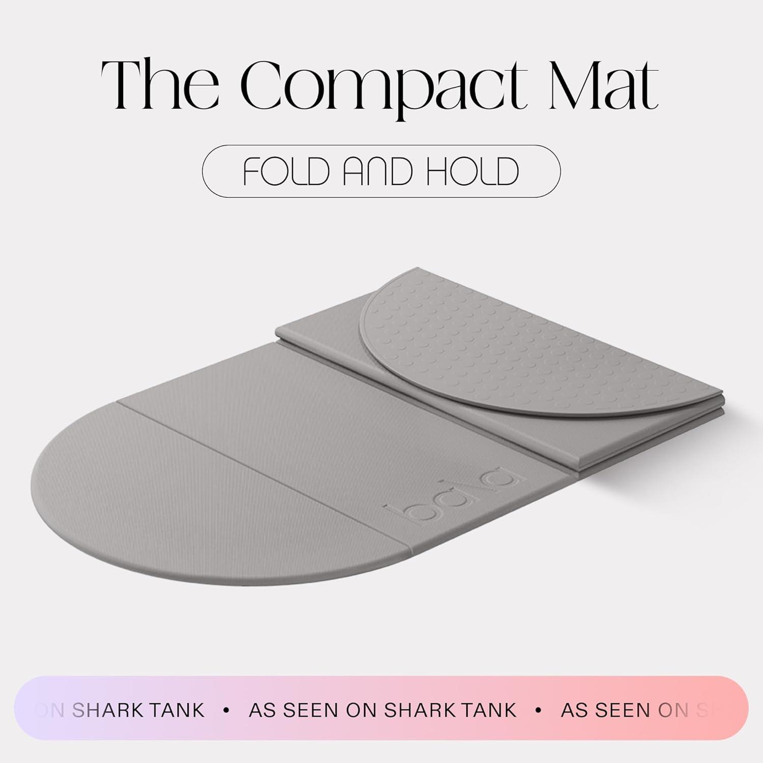 image:imageBala Compact Workout Mat for Gym 12MM Thick SlipResistant amp Sweat Absorbing Yoga Mat for Pilates Core Training amp Exercise Home Fitness Essentials for Women amp Men TravelFriendlyHeather