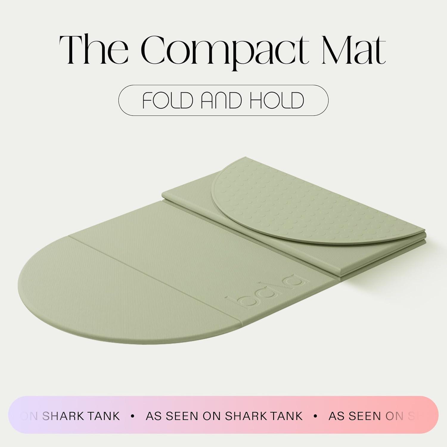 image:imageBala Compact Workout Mat for Gym 12MM Thick SlipResistant amp Sweat Absorbing Yoga Mat for Pilates Core Training amp Exercise Home Fitness Essentials for Women amp Men TravelFriendlySage