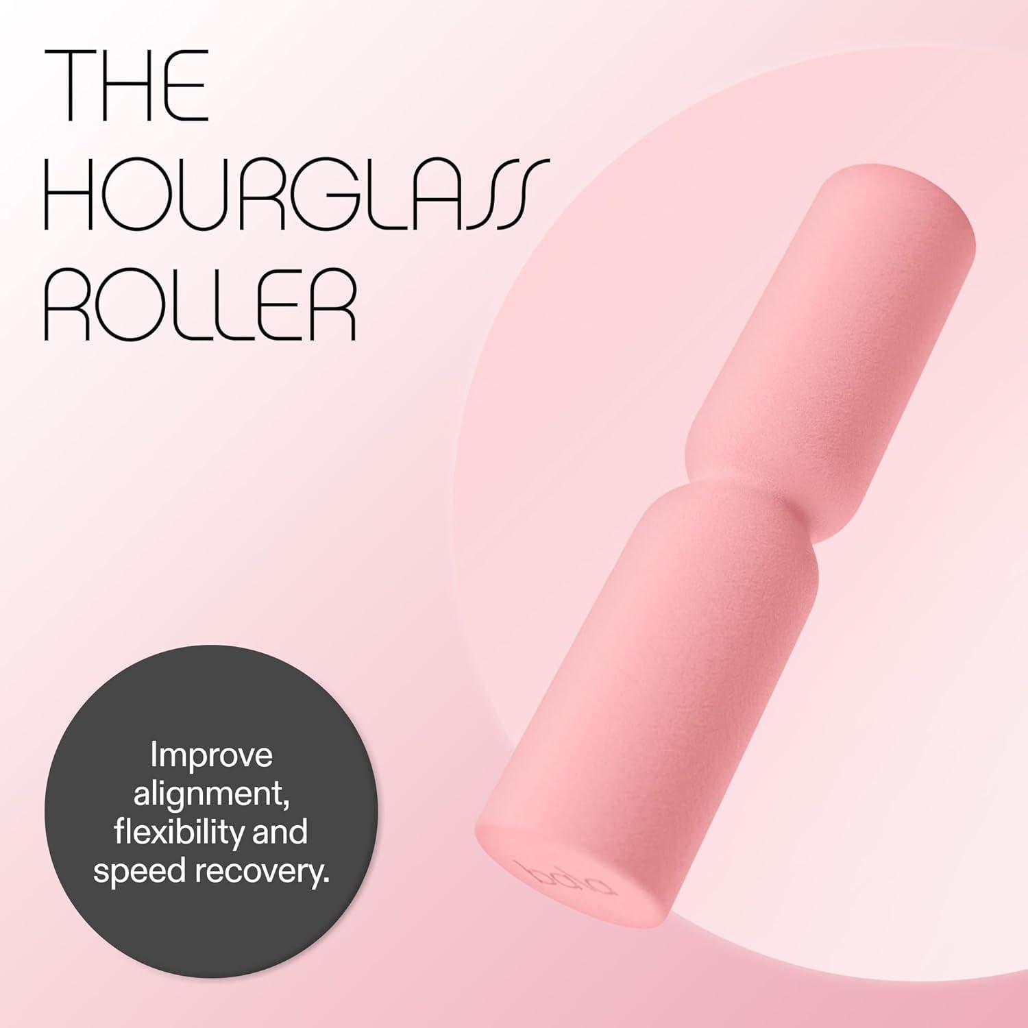 image:imageBala Hourglass Foam Roller Charcoal Soft Density Back Roller Foam for Physical Therapy Deep Tissue Muscle Massage Flexibility amp Stretching Workout Roller for Yoga Neck Back amp Legs ExerciseBlush