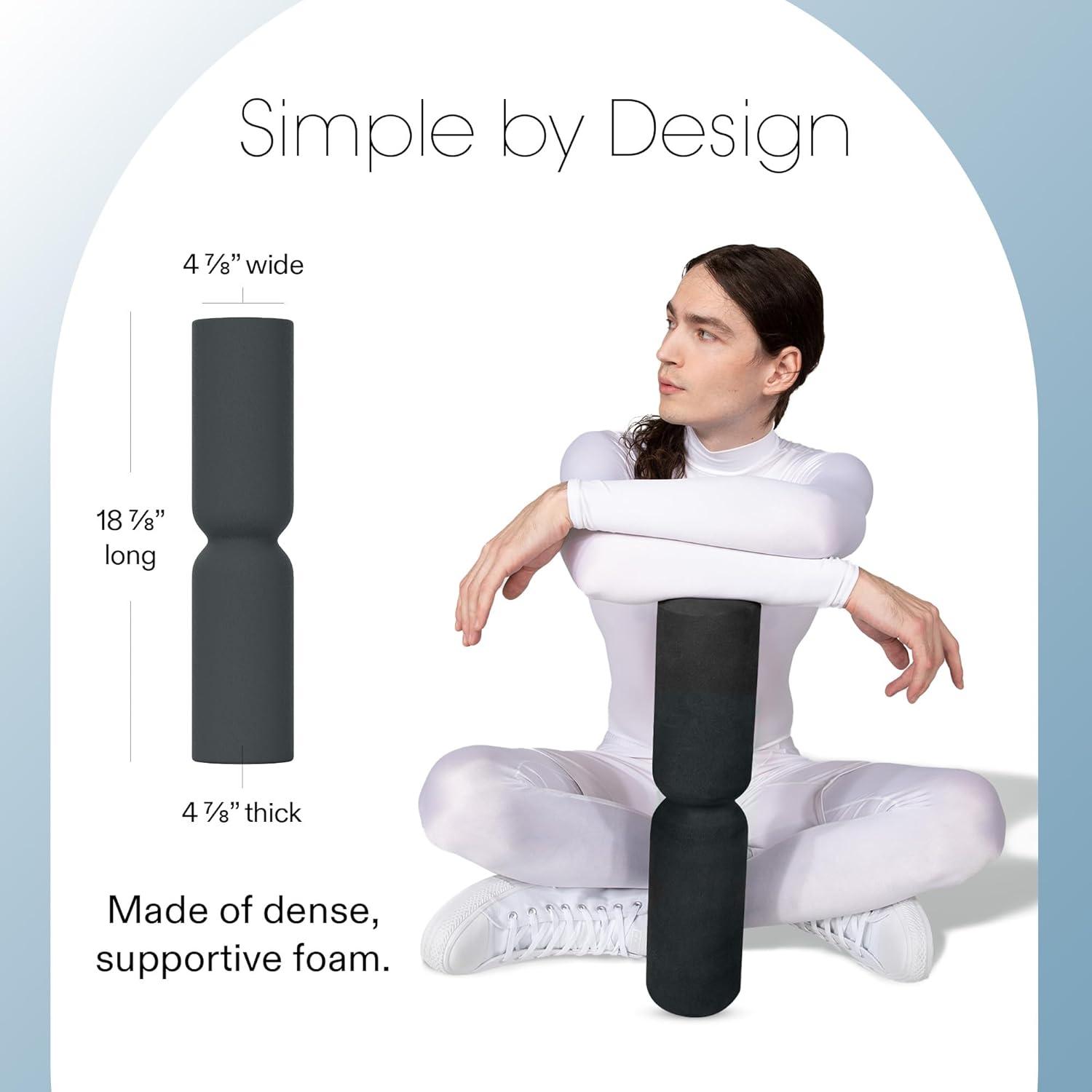 image:imageBala Hourglass Foam Roller Charcoal Soft Density Back Roller Foam for Physical Therapy Deep Tissue Muscle Massage Flexibility amp Stretching Workout Roller for Yoga Neck Back amp Legs ExerciseCharcoal