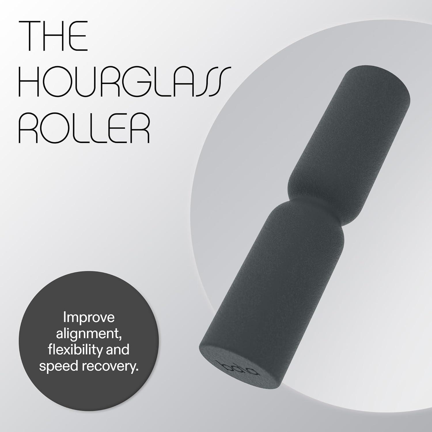 image:imageBala Hourglass Foam Roller Charcoal Soft Density Back Roller Foam for Physical Therapy Deep Tissue Muscle Massage Flexibility amp Stretching Workout Roller for Yoga Neck Back amp Legs ExerciseCharcoal