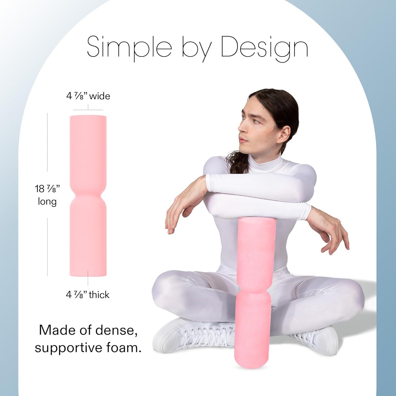 image:imageBala Hourglass Foam Roller Charcoal Soft Density Back Roller Foam for Physical Therapy Deep Tissue Muscle Massage Flexibility amp Stretching Workout Roller for Yoga Neck Back amp Legs ExerciseBlush