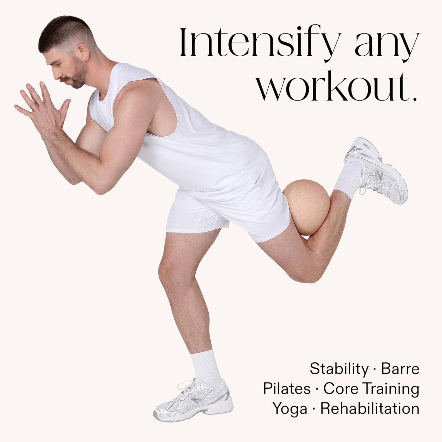 image:imageBala NonWeighted Exercise Ball 8 Yoga Ball for Barre Stretching Strength amp Core Training Small Pilates Ball Workout Accessory with Mini Pump for Home Gym amp Fitness Routines 100 PVCSand