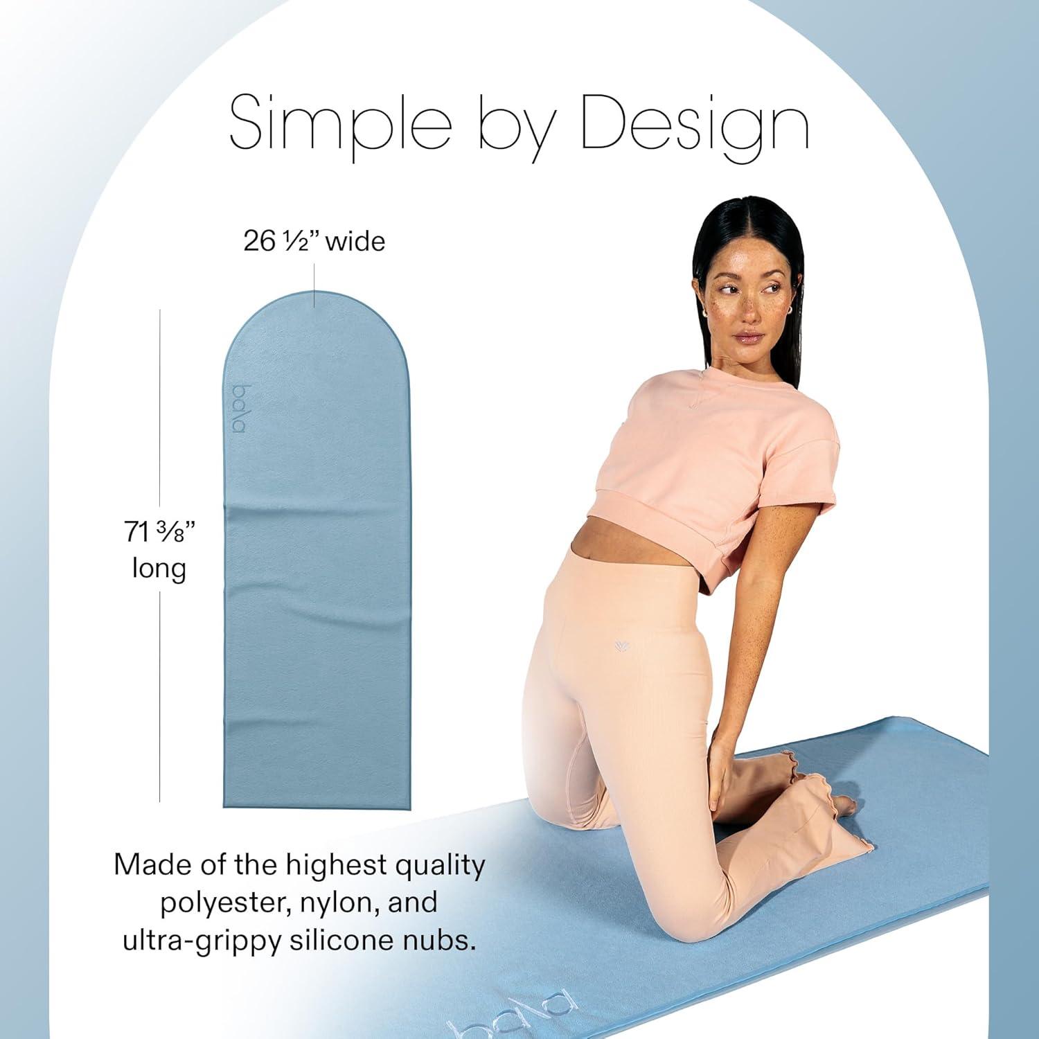 image:imageBala Play Mat Towel Charcoal NonSlip Absorbent Gym Towels Designed for Sweat Hot Yoga Pilates amp Core Training Workouts Fitness amp Exercise Gear Essentials for Working Out Men amp WomenSea