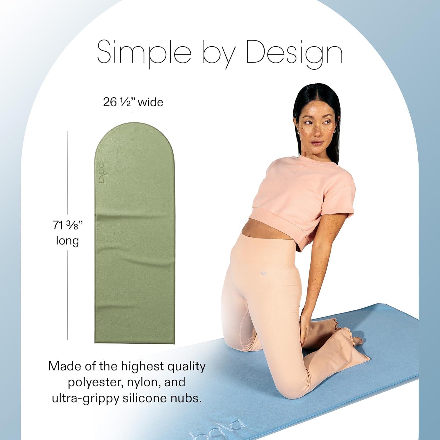 image:imageBala Play Mat Towel Charcoal NonSlip Absorbent Gym Towels Designed for Sweat Hot Yoga Pilates amp Core Training Workouts Fitness amp Exercise Gear Essentials for Working Out Men amp WomenSage