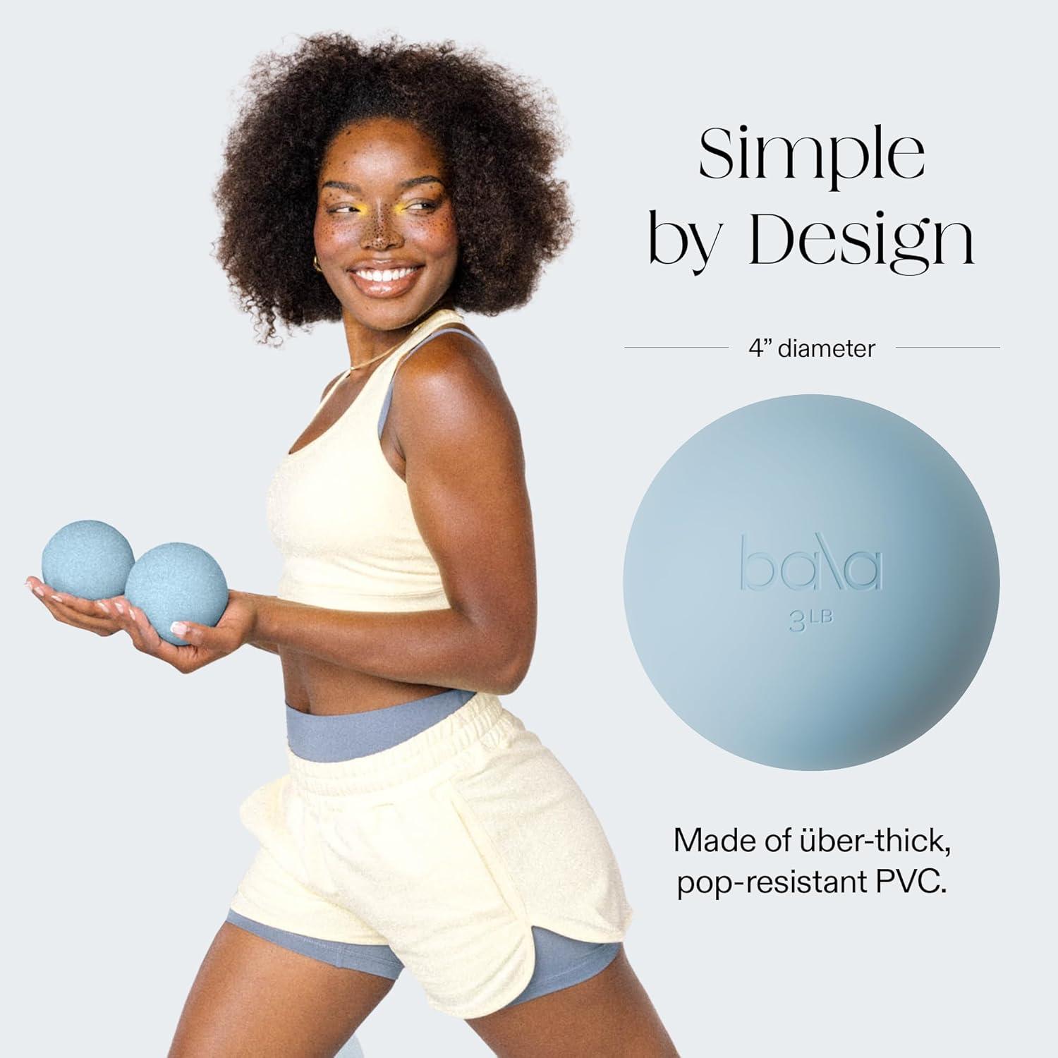 image:imageBala Power Ball Weighted Toning Exercise Ball for Pilates Yoga Home Fitness amp More Workout Ball for Strength amp Core Training Aerobics amp Working Out to Improve Balance amp SculptSEA