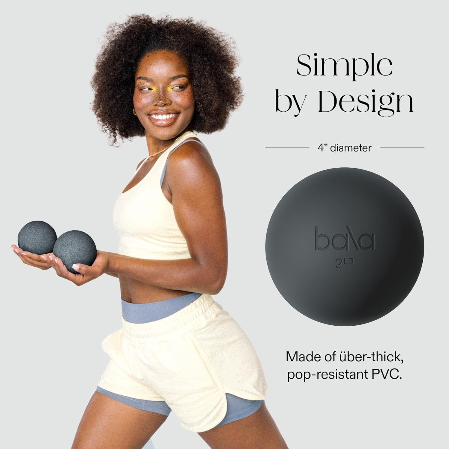 image:imageBala Power Ball Weighted Toning Exercise Ball for Pilates Yoga Home Fitness amp More Workout Ball for Strength amp Core Training Aerobics amp Working Out to Improve Balance amp SculptCharcoal