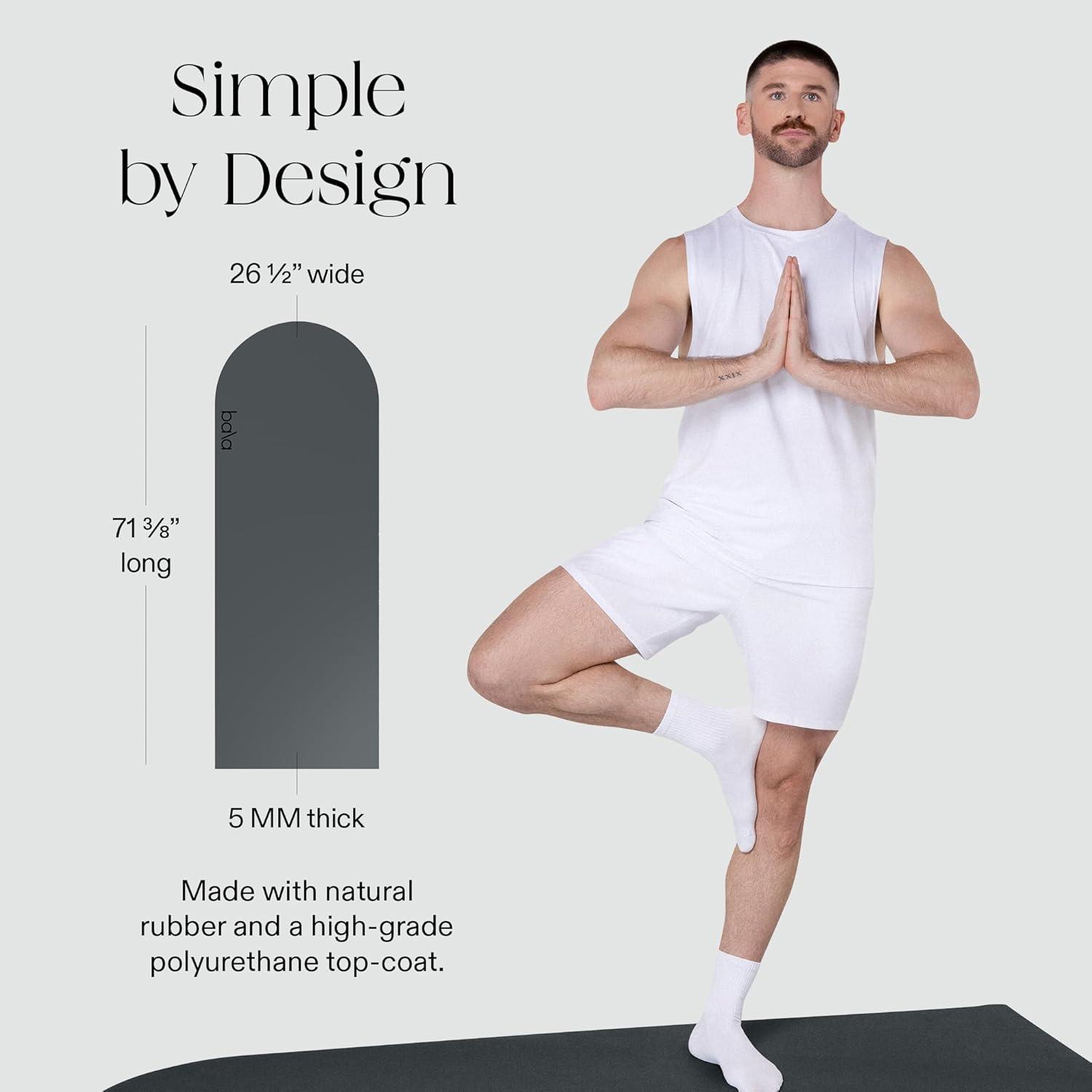 image:imageBala Yoga Mat for Home Gym Non Slip Exercise Mat for Home Workout Stretching Pilates Aerobics amp Floor amp Fitness Work Out Indoor Exercising MatCharcoal