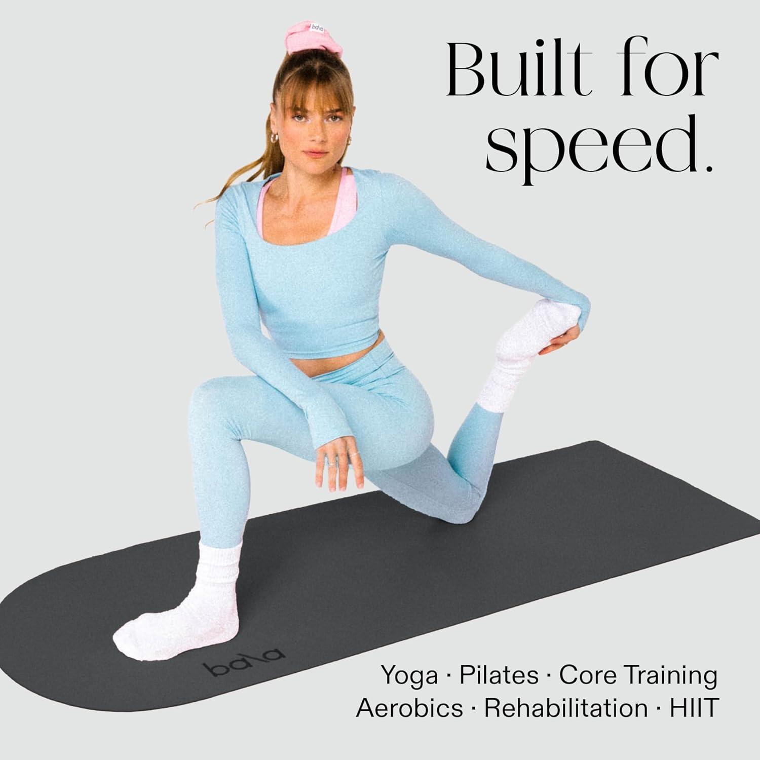 image:imageBala Yoga Mat for Home Gym Non Slip Exercise Mat for Home Workout Stretching Pilates Aerobics amp Floor amp Fitness Work Out Indoor Exercising MatCharcoal