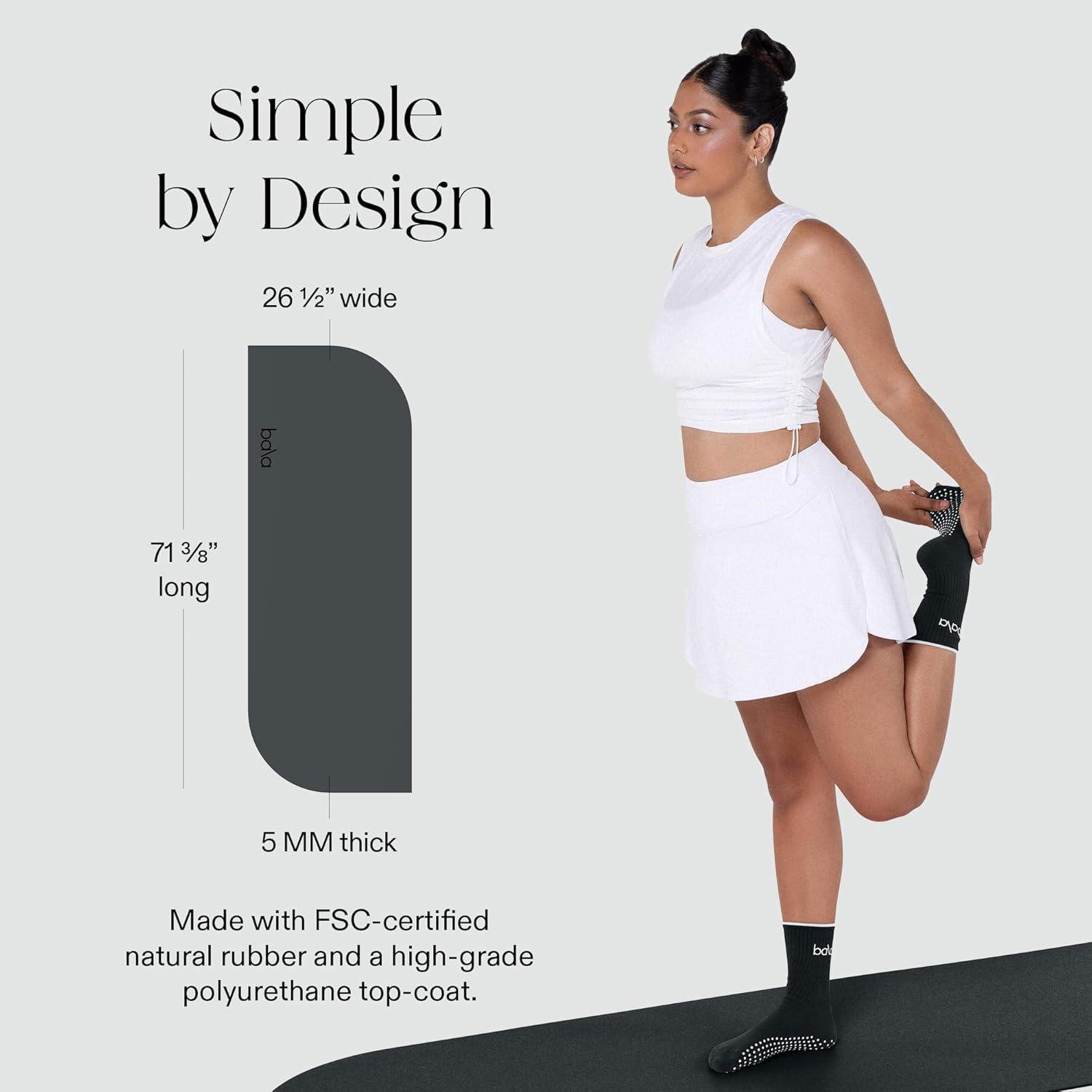 image:imageBala Yoga Mat for Home Gym Non Slip Exercise Mat for Home Workout Stretching Pilates Aerobics amp Floor amp Fitness Work Out Indoor Exercising MatCharcoal