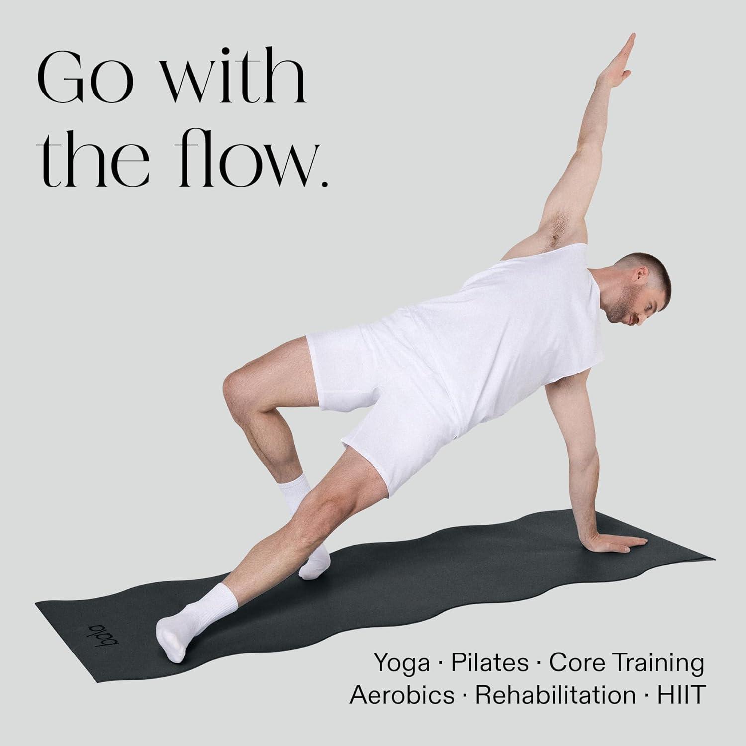 image:imageBala Yoga Mat for Home Gym Non Slip Exercise Mat for Home Workout Stretching Pilates Aerobics amp Floor amp Fitness Work Out Indoor Exercising MatCharcoal