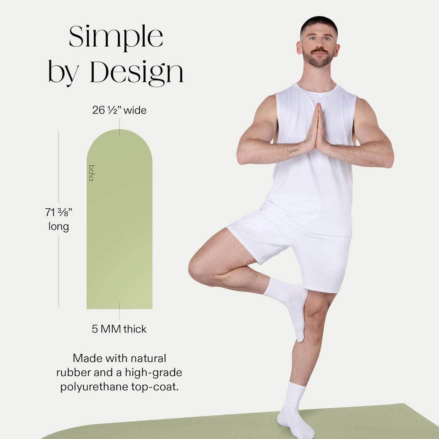 image:imageBala Yoga Mat for Home Gym Non Slip Exercise Mat for Home Workout Stretching Pilates Aerobics amp Floor amp Fitness Work Out Indoor Exercising MatSage