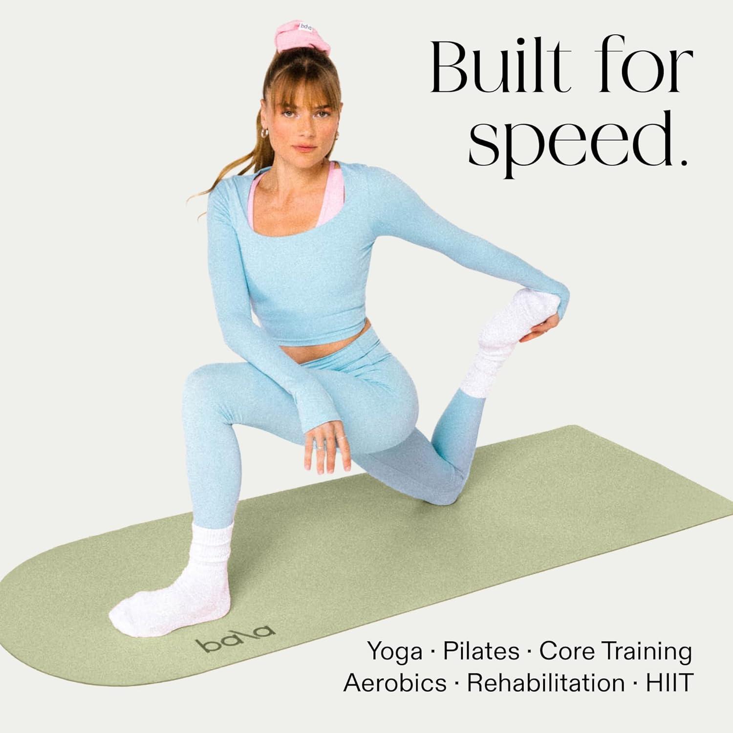 image:imageBala Yoga Mat for Home Gym Non Slip Exercise Mat for Home Workout Stretching Pilates Aerobics amp Floor amp Fitness Work Out Indoor Exercising MatSage
