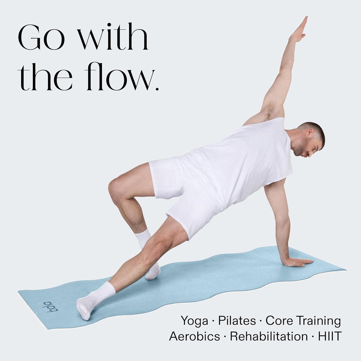 image:imageBala Yoga Mat for Home Gym Non Slip Exercise Mat for Home Workout Stretching Pilates Aerobics amp Floor amp Fitness Work Out Indoor Exercising MatSea