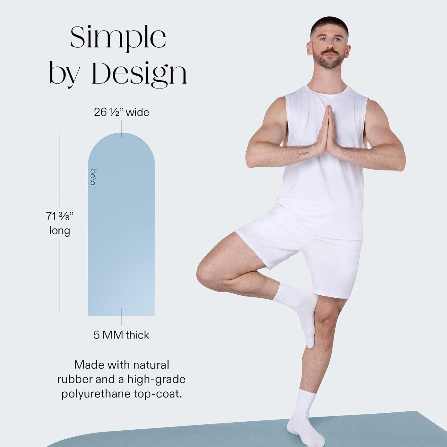 image:imageBala Yoga Mat for Home Gym Non Slip Exercise Mat for Home Workout Stretching Pilates Aerobics amp Floor amp Fitness Work Out Indoor Exercising MatSea
