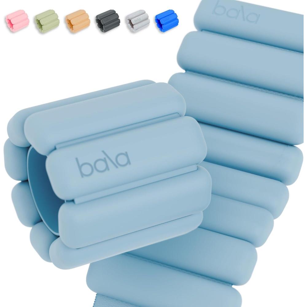 image:imageBala Bangles Wrist amp Ankle Weights  Adjustable Weighted Bands for Women amp Men  Soft Silicone Arm amp Leg Weights for Pilates Yoga Walking Barre Home Workout amp Strength Training ExerciseSea