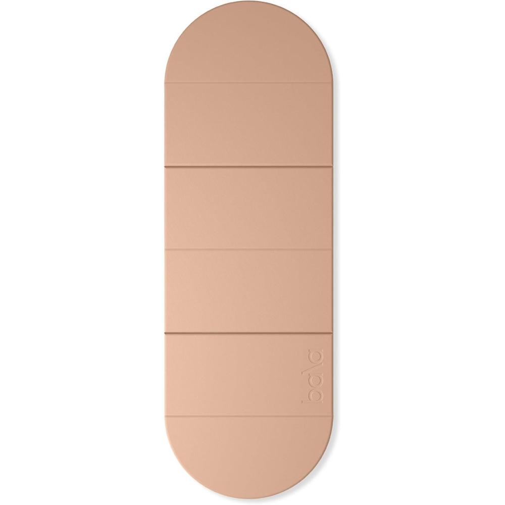 image:imageBala Compact Workout Mat for Gym 12MM Thick SlipResistant amp Sweat Absorbing Yoga Mat for Pilates Core Training amp Exercise Home Fitness Essentials for Women amp Men TravelFriendlySand