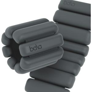 Bala Bangles Wrist & Ankle Weights – Adjustable Weighted Bands for Women & Men – Soft Silicone Arm & Leg Weights for Pilates, Yoga, Walking, Barre, Home Workout & Strength Training Exercise(Charcoal)