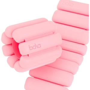 Bala Bangles Wrist & Ankle Weights – Adjustable Weighted Bands for Women & Men – Soft Silicone Arm & Leg Weights for Pilates, Yoga, Walking, Barre, Home Workout & Strength Training Exercise(Blush)