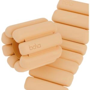 Bala Bangles Wrist & Ankle Weights – Adjustable Weighted Bands for Women & Men – Soft Silicone Arm & Leg Weights for Pilates, Yoga, Walking, Barre, Home Workout & Strength Training Exercise(Sand)