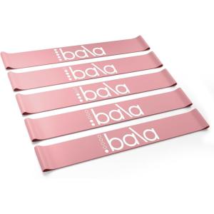 Bala Booty Bands Resistance Bands for Women & Men – Elastic Exercise Bands for Working Out – Wrist, Ankle, Legs & Booty Bands – Workout Resistance Bands for Yoga, Pilates, Strength Training(Blush)
