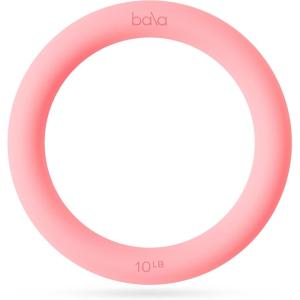 Bala Power Ring, 2-in-1 Kettlebell & Dumbbell, 10lb – Full Body Home Gym Workout Equipment for Strength Training, HIIT, Pilates, & Aerobics Exercises – Fitness Equipment for Working Out(Blush)