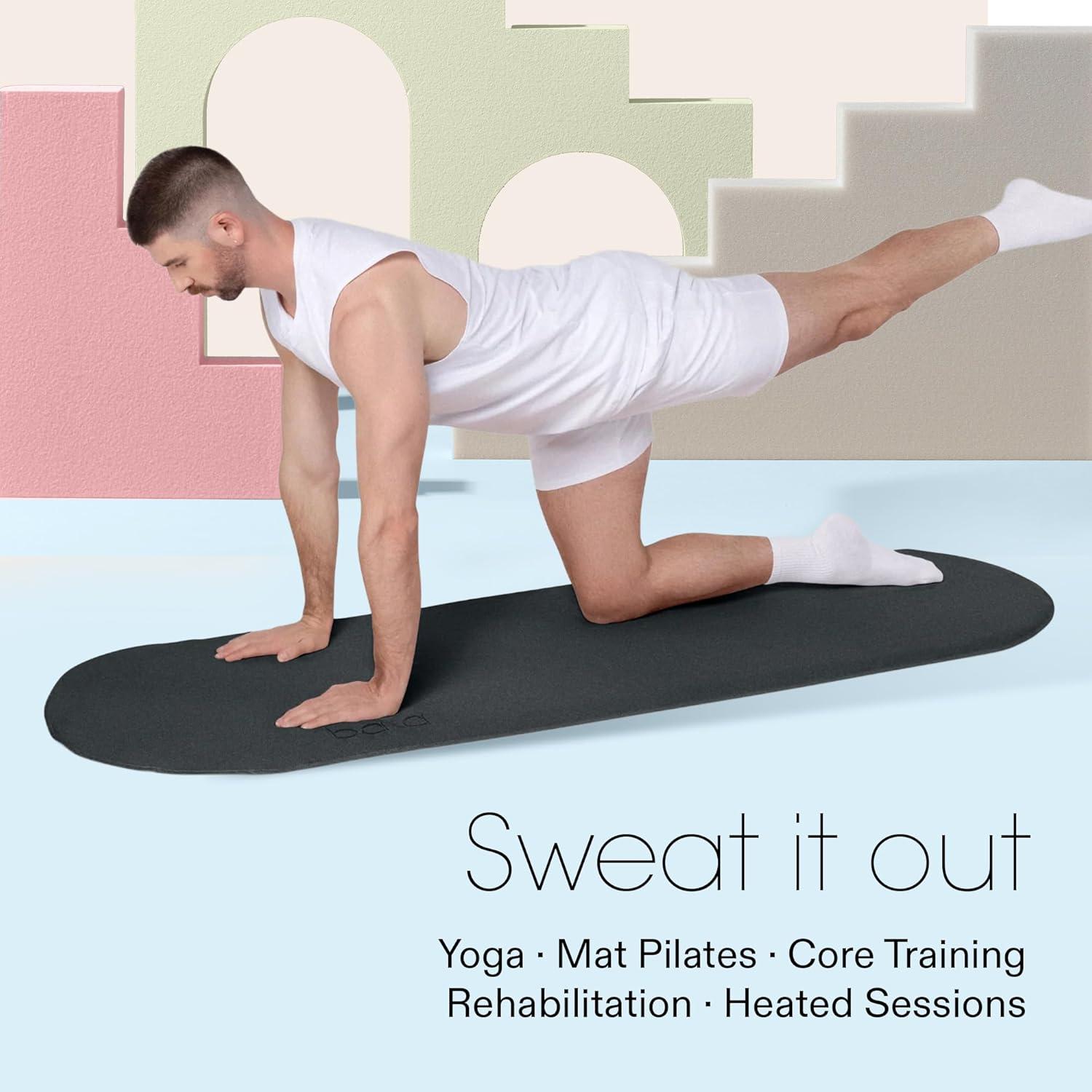 image:imageBala Capsule Mat Towel for Gym Sage SlipResistant Yoga Mat with Sweat Absorbing Fabric for Pilates Core Training amp Exercise Home Workout Essentials for Women amp Men Soft Quick Dry FitnessBlush