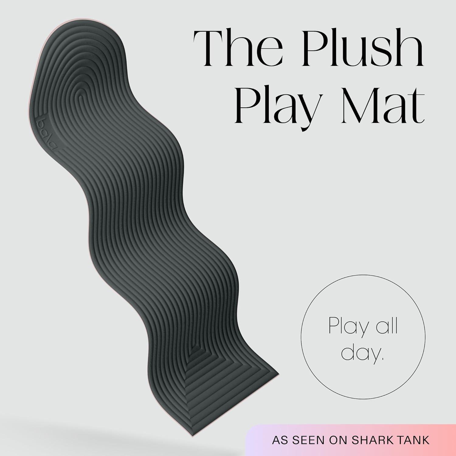 image:imageBala The Plush Yoga Mat for Home Gym Soft 10mm Thick Workout Mat for Yoga Pilates Aerobics amp Fitness Exercise Lightweight Travel Friendly amp Sweat Absorbing Workout EssentialsCharcoal