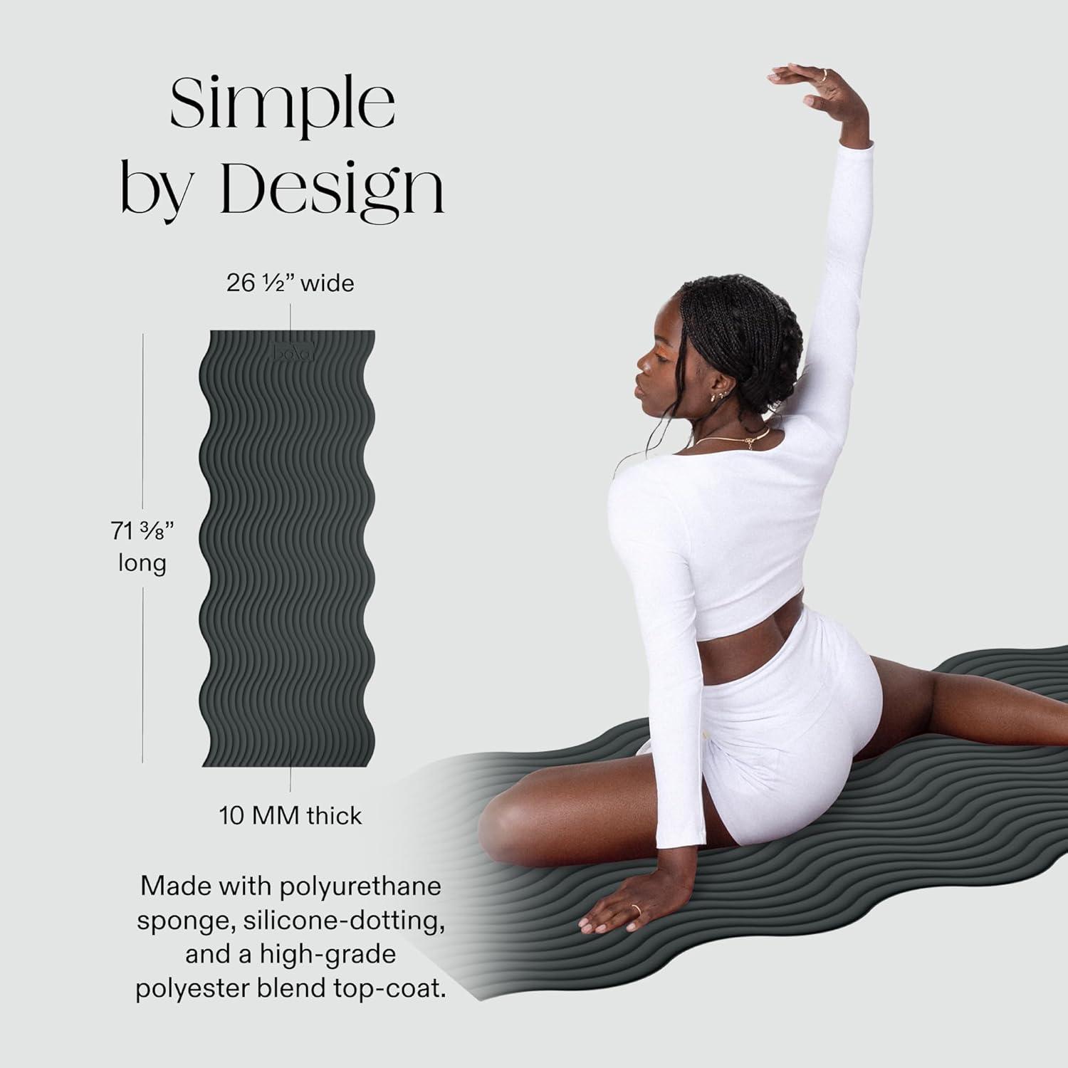 image:imageBala The Plush Yoga Mat for Home Gym Soft 10mm Thick Workout Mat for Yoga Pilates Aerobics amp Fitness Exercise Lightweight Travel Friendly amp Sweat Absorbing Workout EssentialsCharcoal