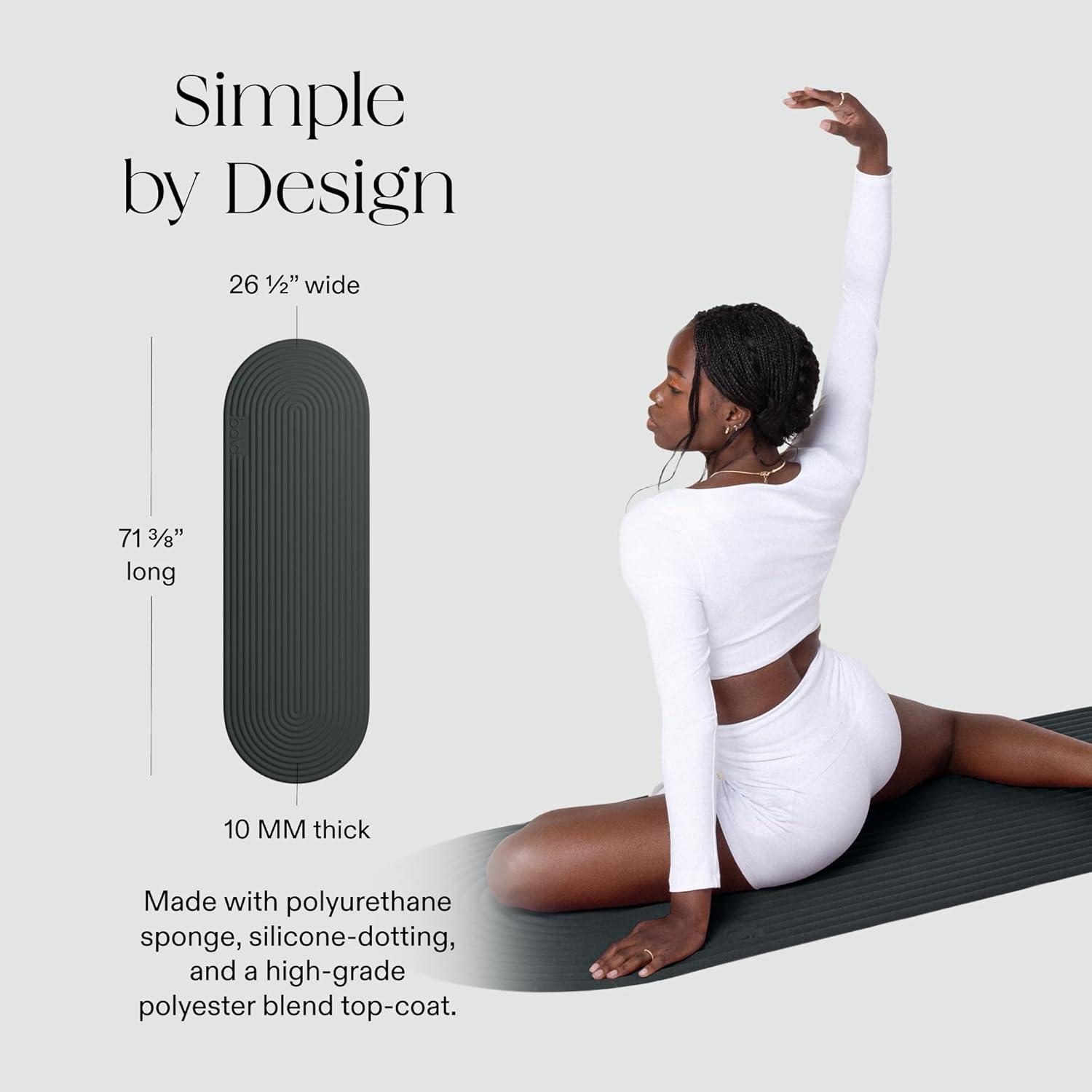 image:imageBala The Plush Yoga Mat for Home Gym Soft 10mm Thick Workout Mat for Yoga Pilates Aerobics amp Fitness Exercise Lightweight Travel Friendly amp Sweat Absorbing Workout EssentialsCharcoal