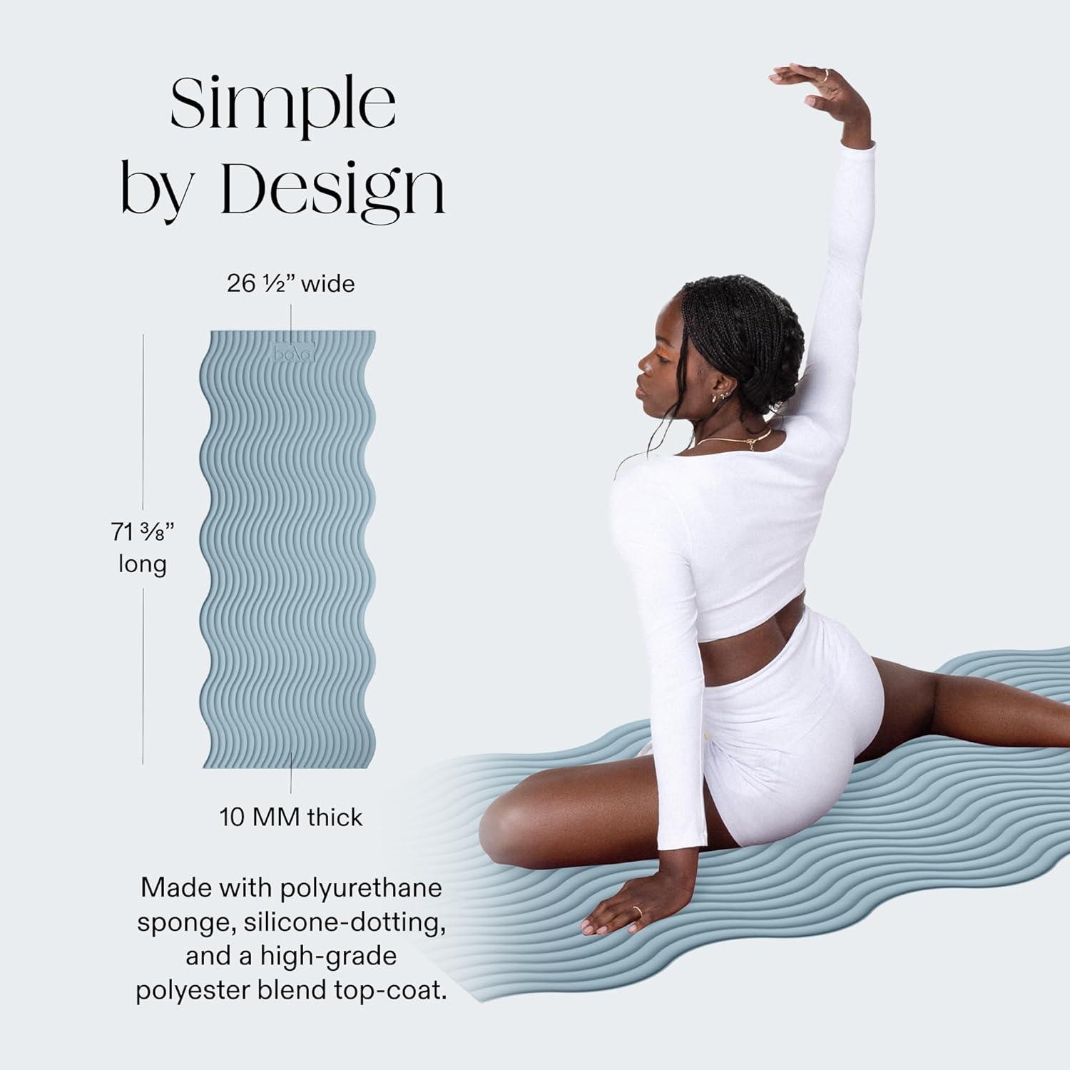 image:imageBala The Plush Yoga Mat for Home Gym Soft 10mm Thick Workout Mat for Yoga Pilates Aerobics amp Fitness Exercise Lightweight Travel Friendly amp Sweat Absorbing Workout EssentialsSea